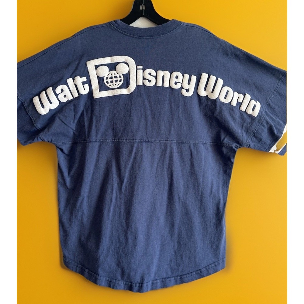 OG Vintage Y2K Disney World PARKS Spirit Jersey Small S Shirt TOP‎ Blue LOGO HTF